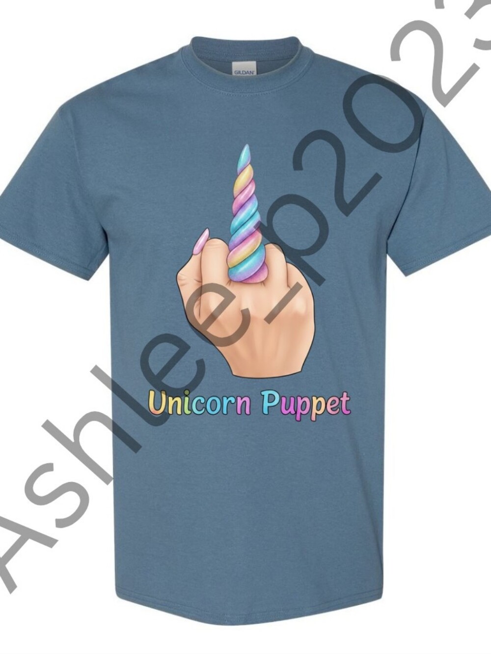 Unicorn Puppet Unisex Short Sleeve Graphic Tee
